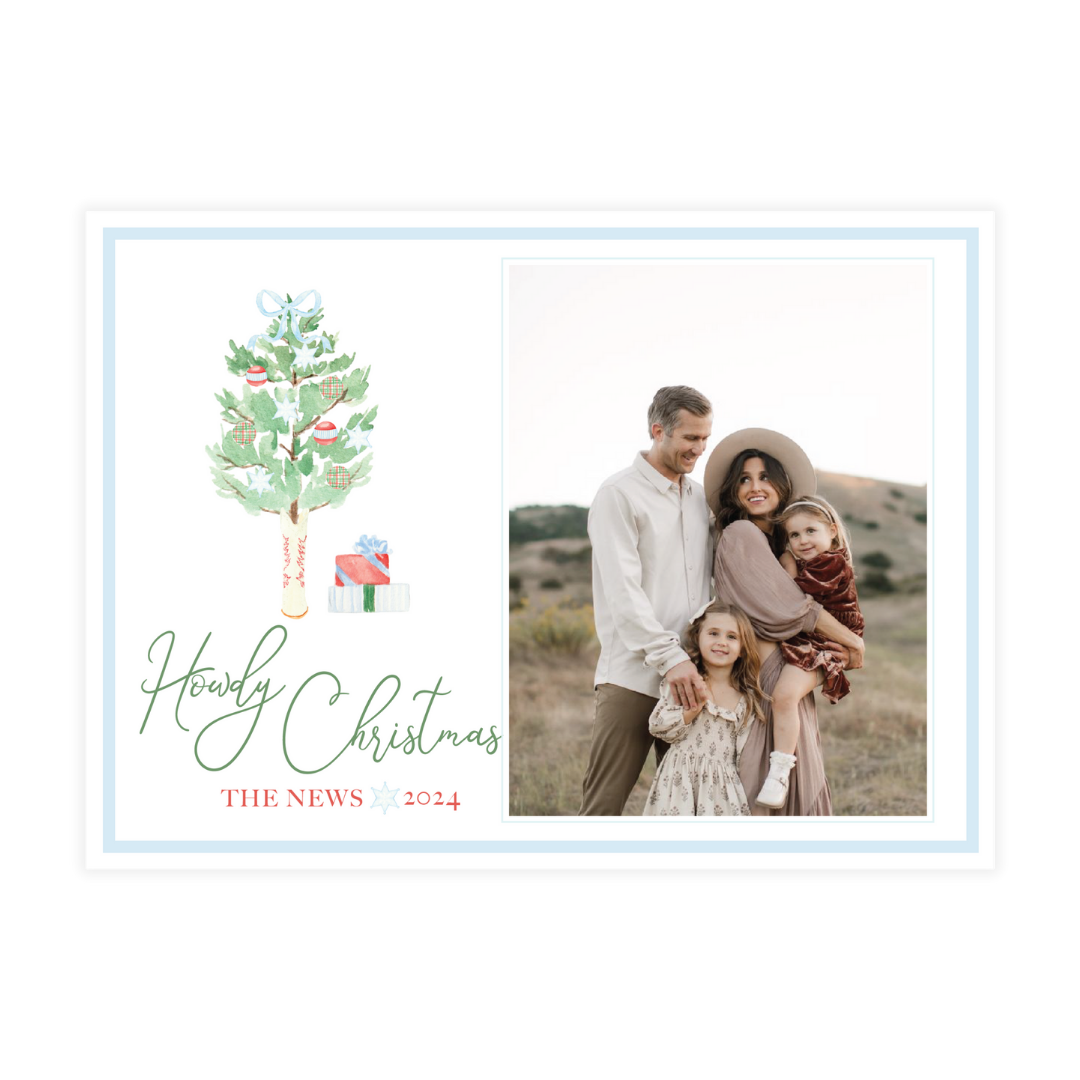Howdy Cowboy Tree Holiday Card