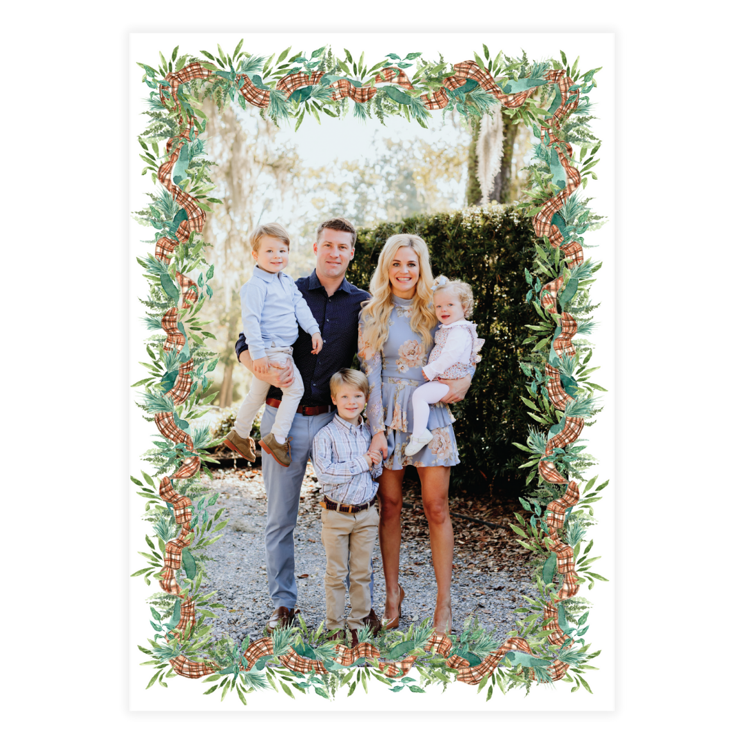 The Woodlands Garland Frame Holiday Card