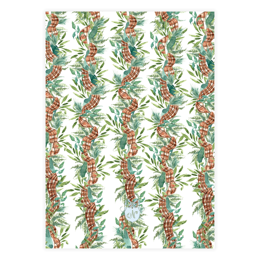 The Woodlands Garland Frame Holiday Card