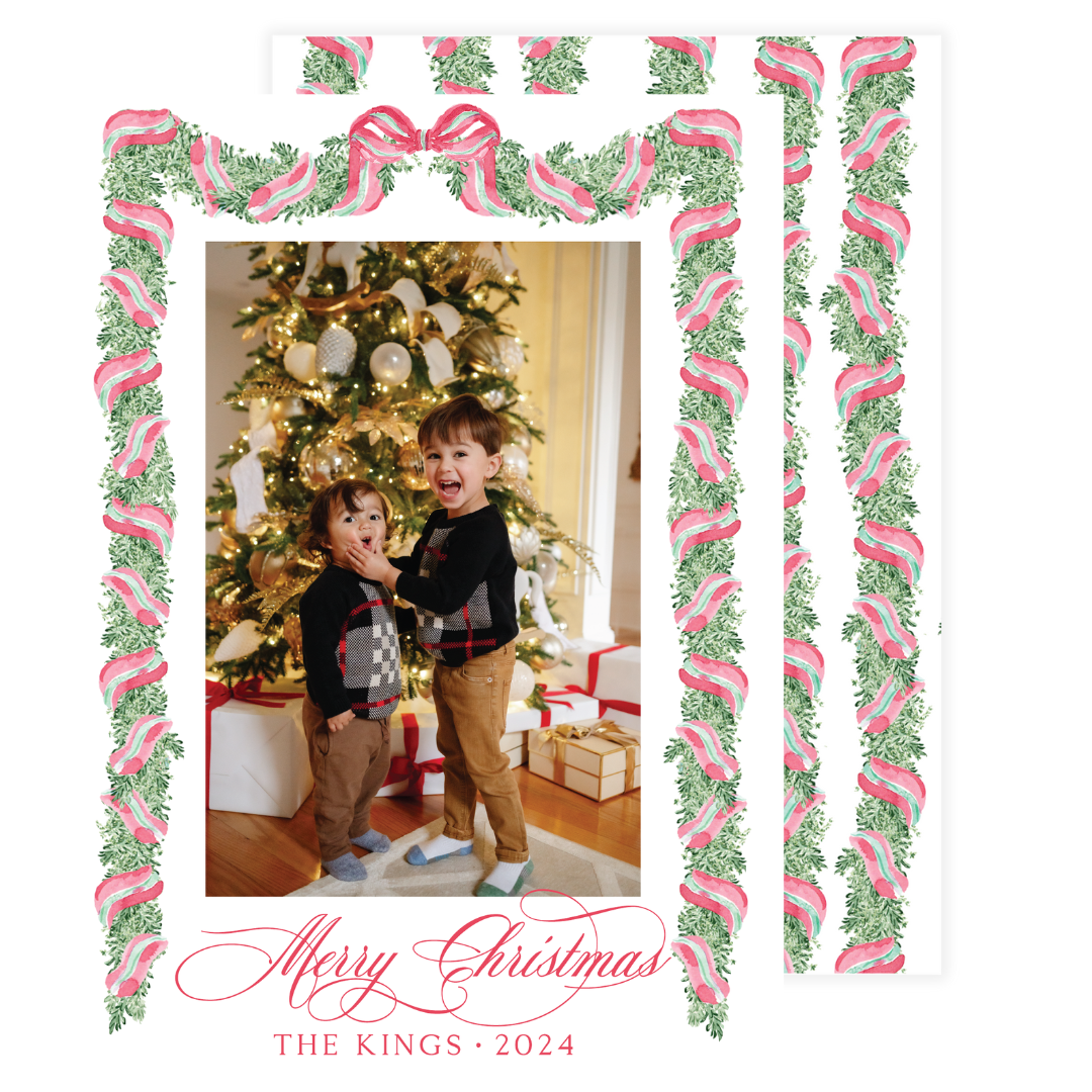 Christmas Intertwined Garland Holiday Card