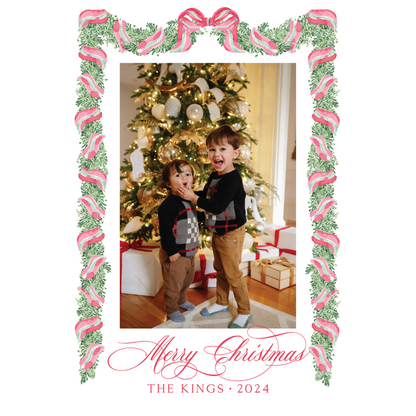Christmas Intertwined Garland Holiday Card