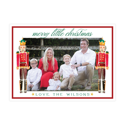 Red Nutcracker 'Merry Little Christmas' Holiday Card