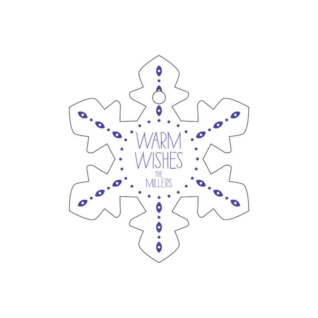 Warm Wishes Snowflake Letterpress/Foil Holiday Tags