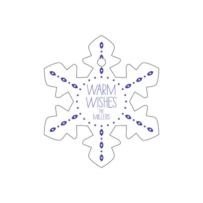 Warm Wishes Snowflake Letterpress/Foil Holiday Tags