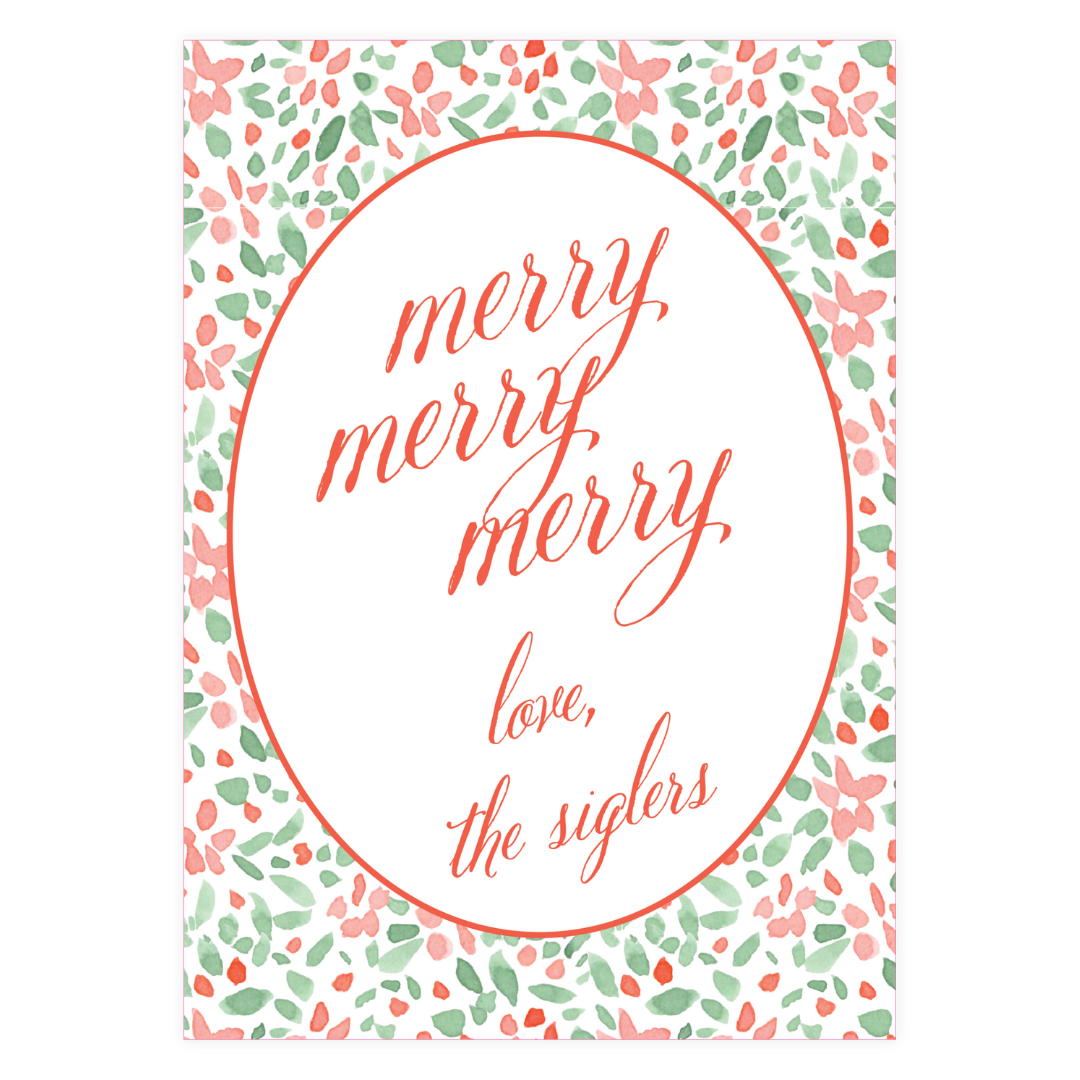 Holiday Ditsy Bow Frame Holiday Card