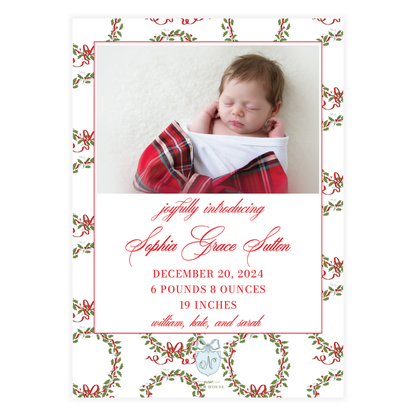 Holly & Berry Crest Holiday Card