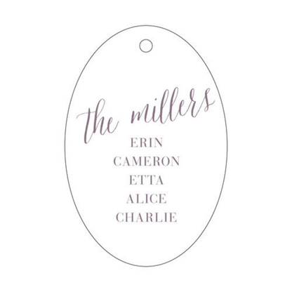 Family Script Letterpress/Foil Holiday Tags