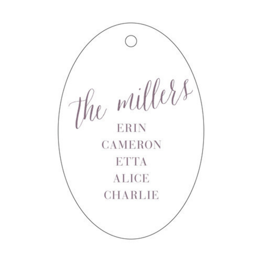 Family Script Letterpress/Foil Holiday Tags