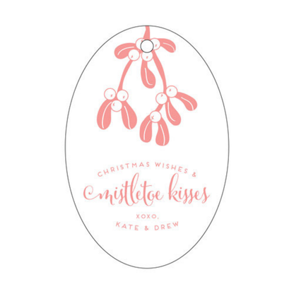 Christmas Wishes & Mistletoe Kisses Letterpress/Foil Holiday Tags
