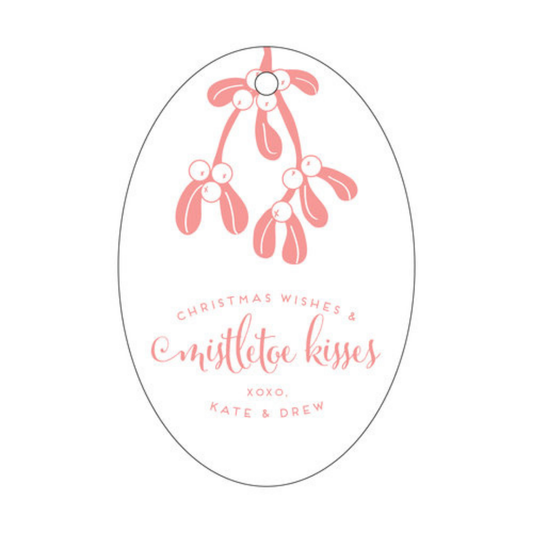Christmas Wishes & Mistletoe Kisses Letterpress/Foil Holiday Tags