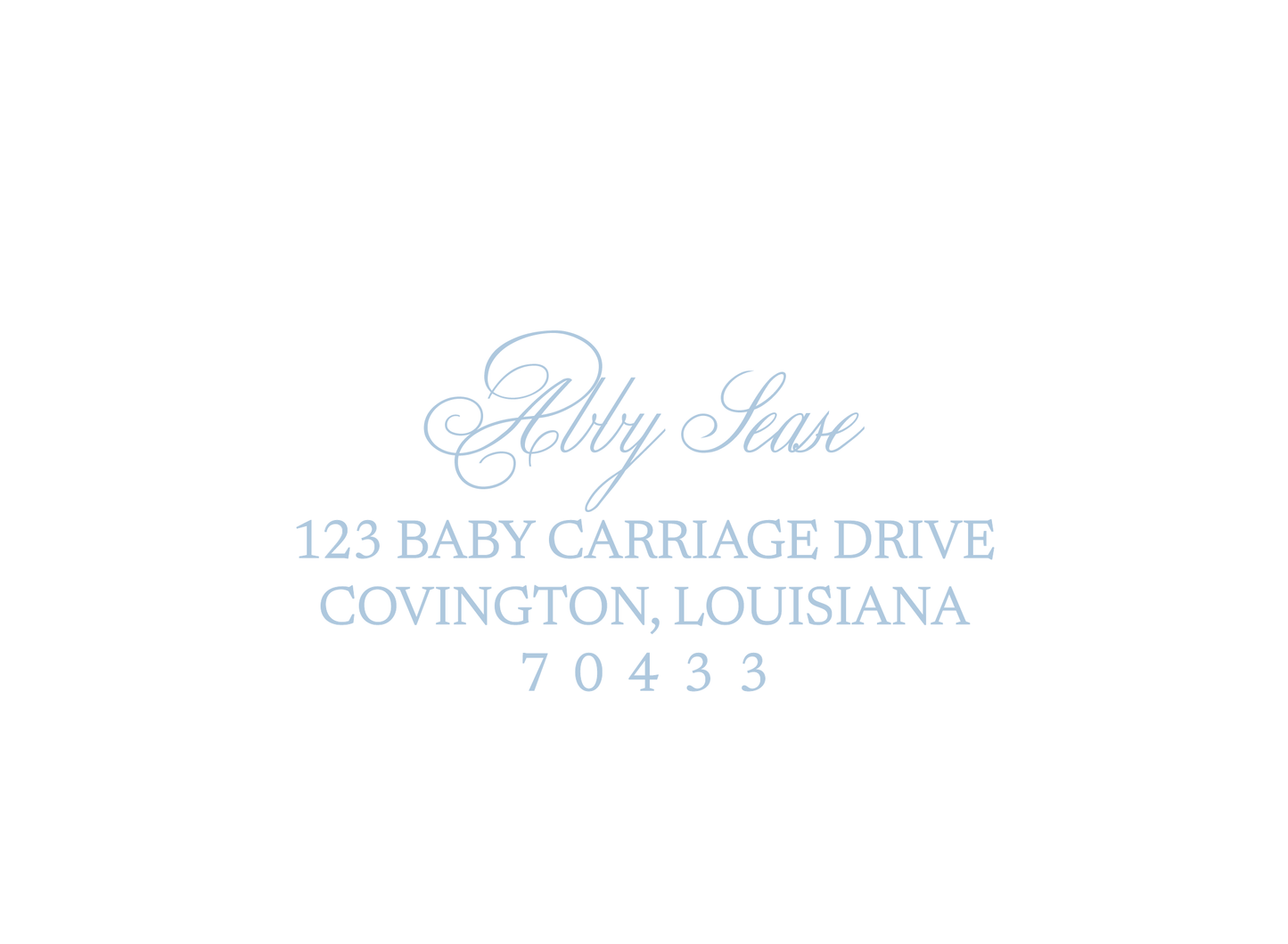 Blue Baby Carriage Invitation