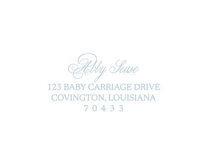 Blue Baby Carriage Invitation
