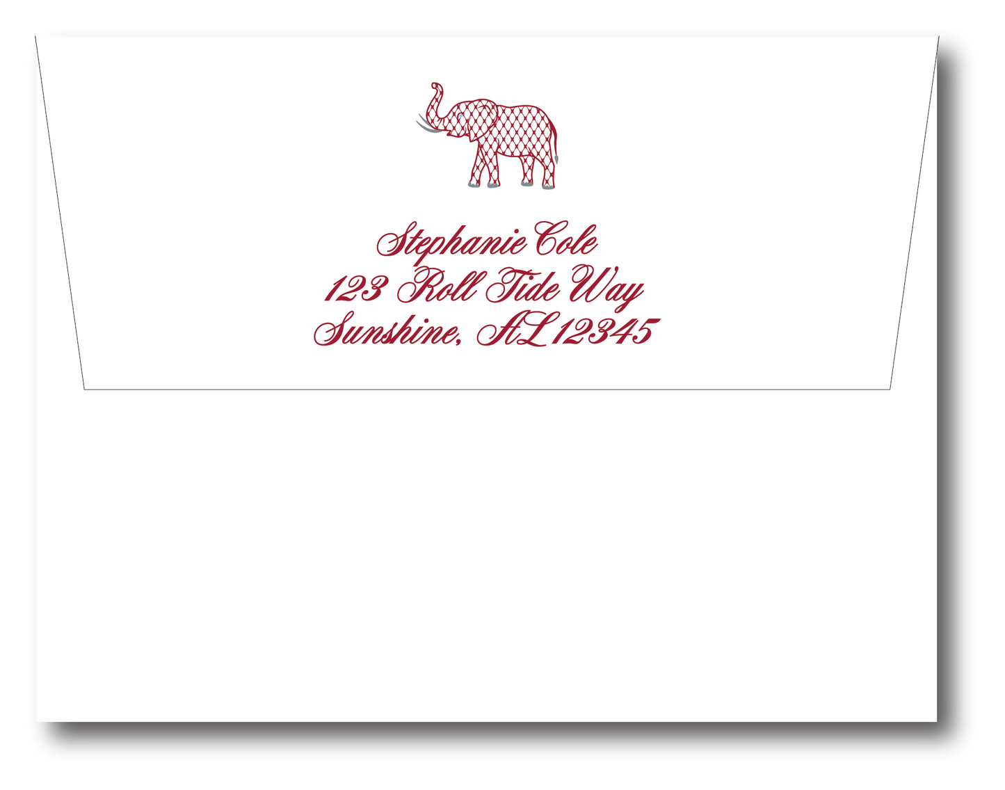Univ Of Alabama Collegiate Scallop Border Stationery Set