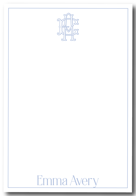 Barrett Monogram Notepad - Customize Color