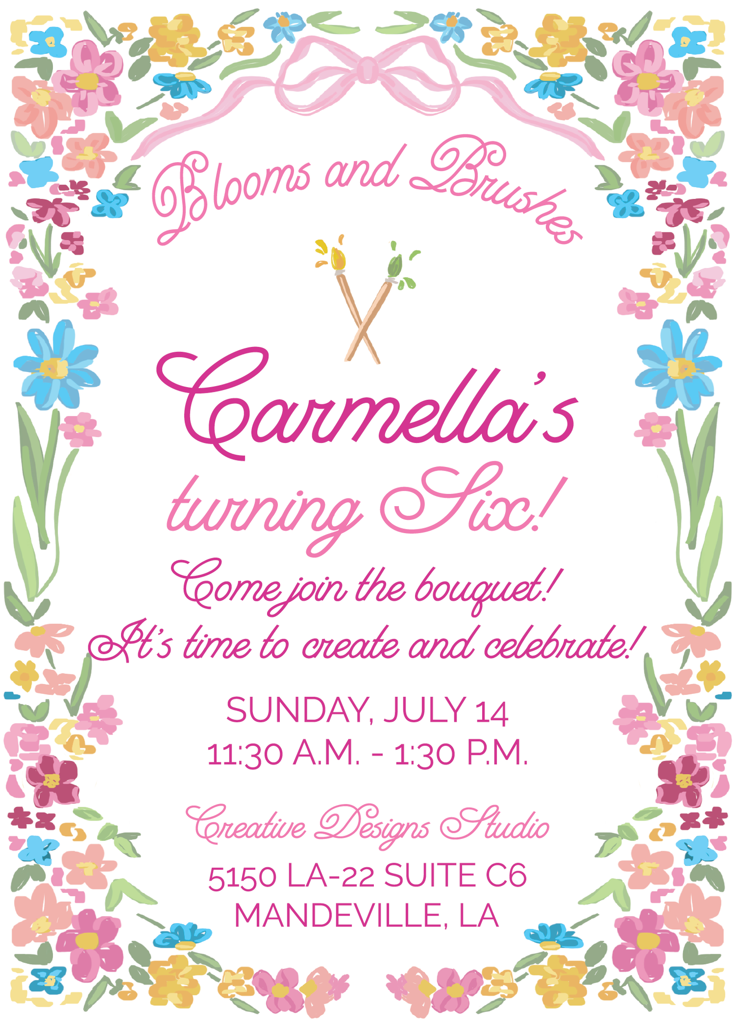 Blooms & Brushes Invitation