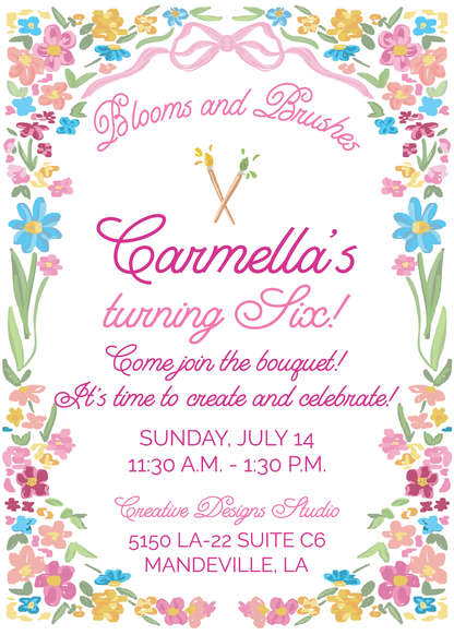 Blooms & Brushes Invitation