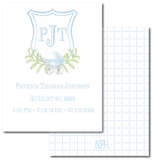 Blue Baby Carriage Hospital/Nursery/Shower Sign