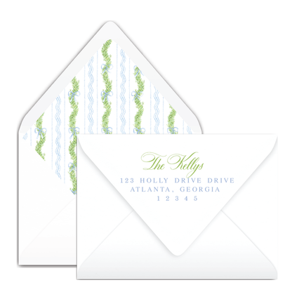 Copy of Blue Toile Holiday Card
