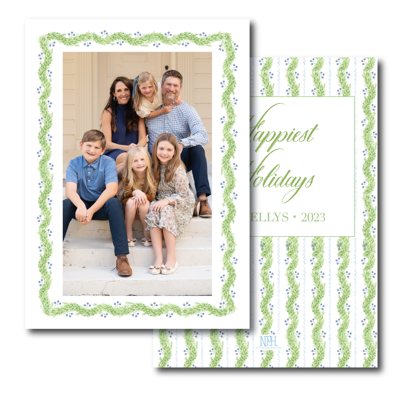 Berry Garland Holiday Card