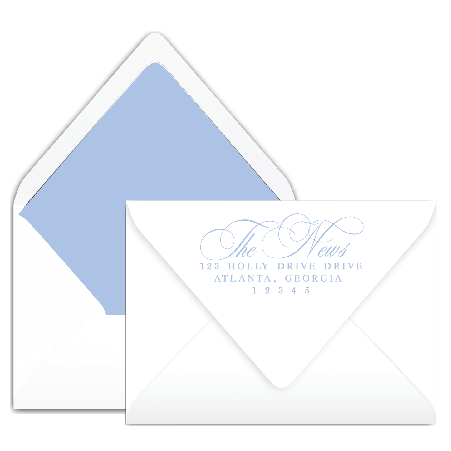 Classic Script Announcement Holiday Card