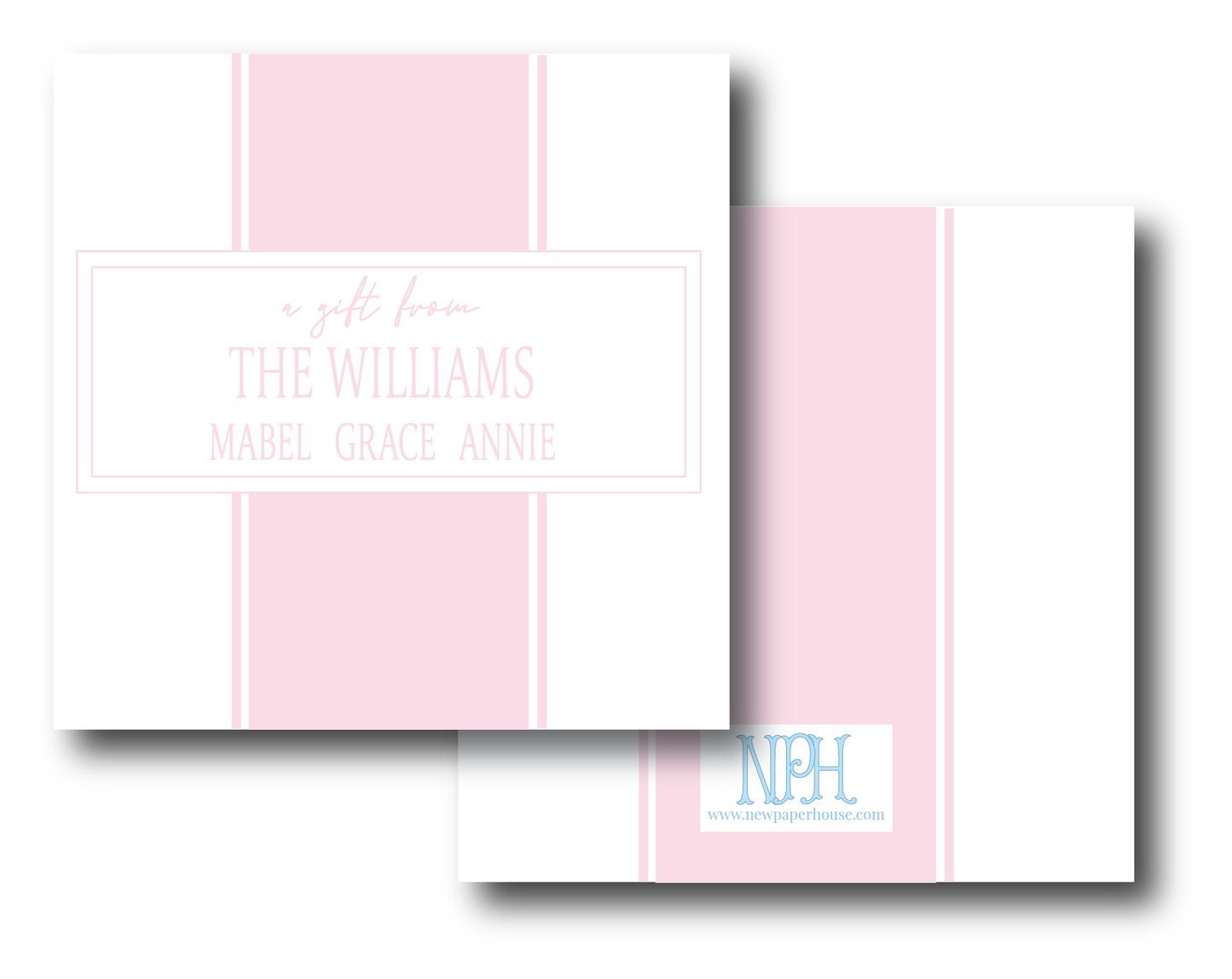 Family Stripe Enclosure Card - Customize Color(s)