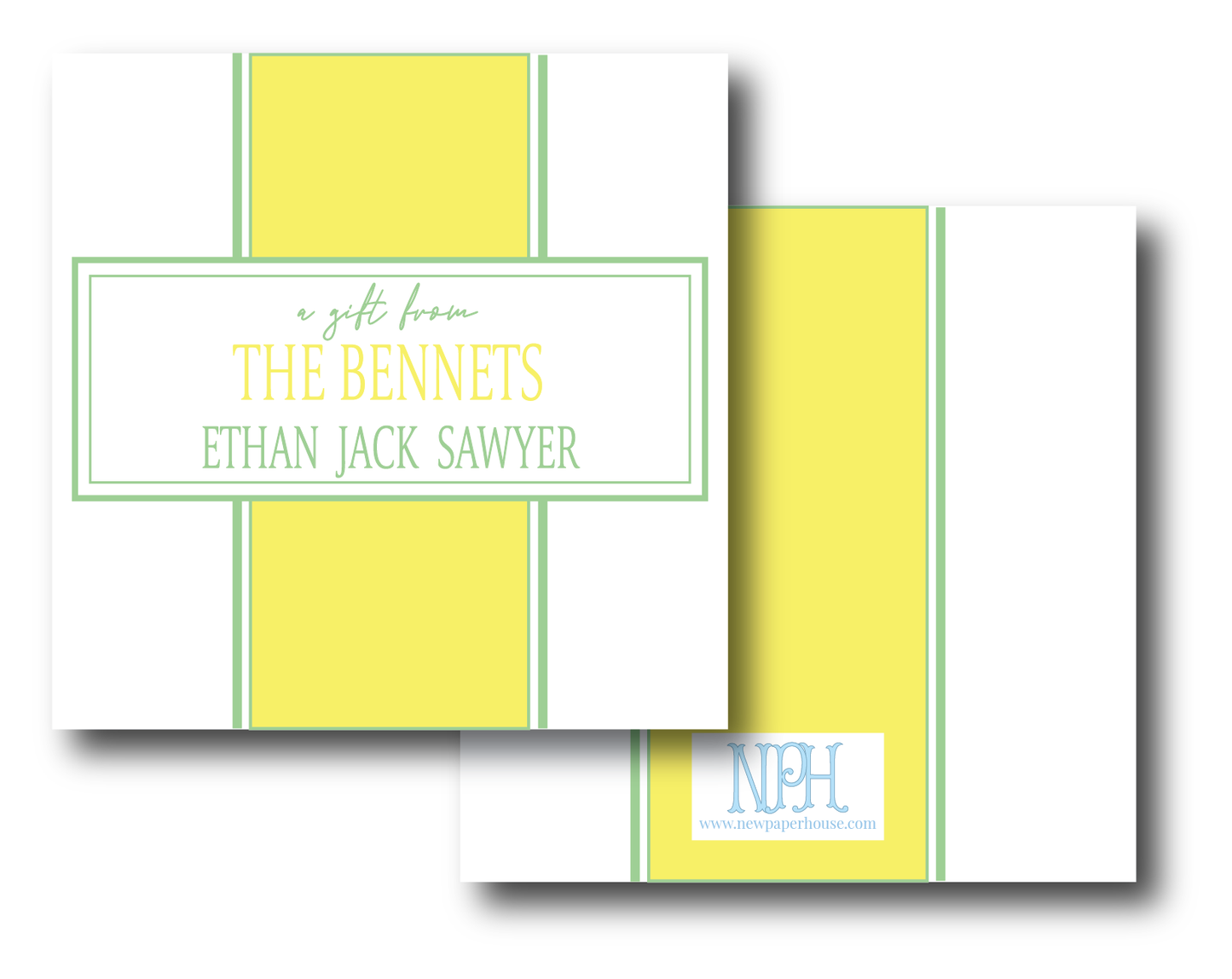 Family Stripe Enclosure Card - Customize Color(s)