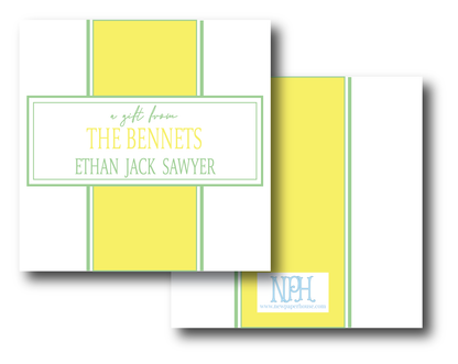Family Stripe Enclosure Card - Customize Color(s)