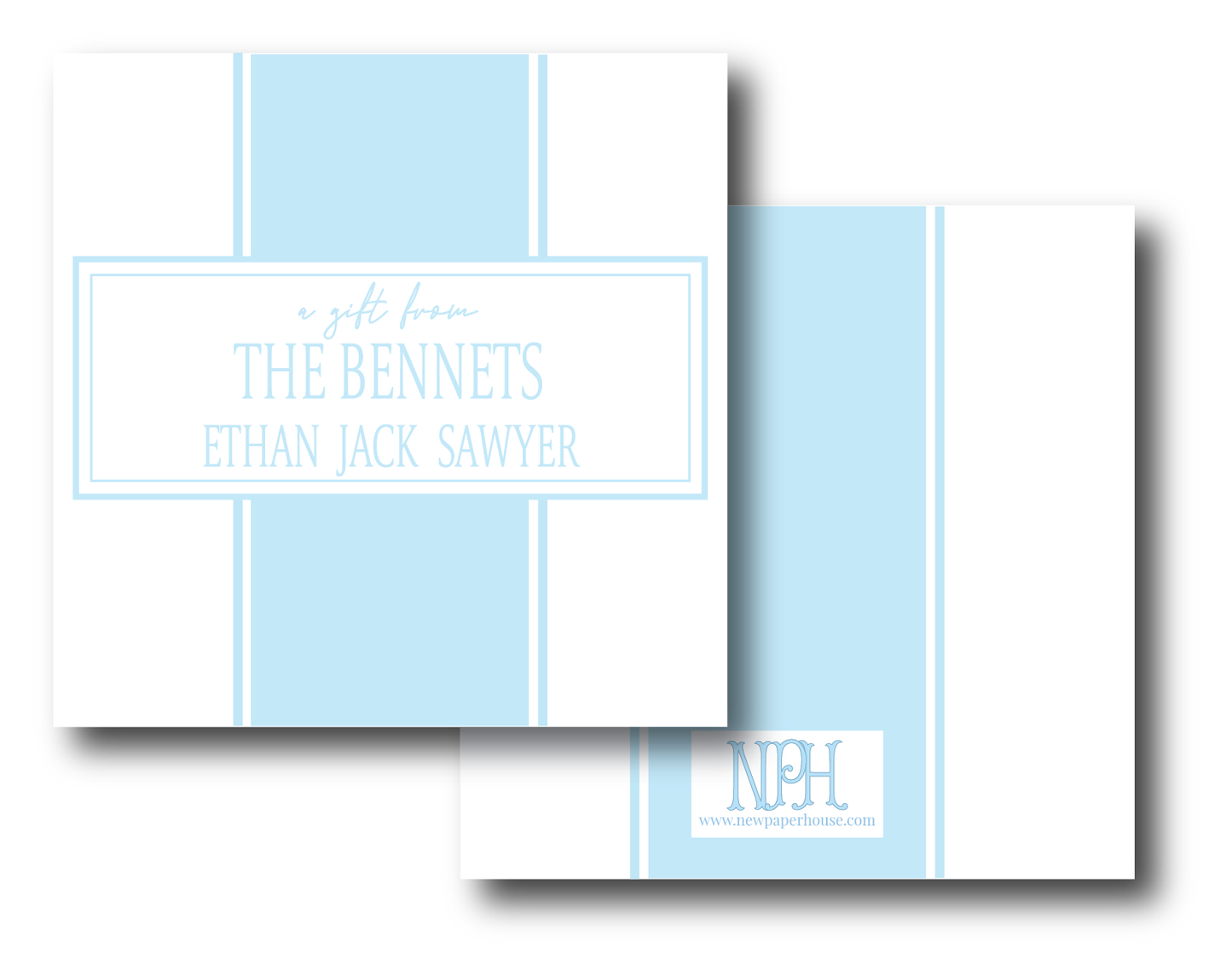 Family Stripe Enclosure Card - Customize Color(s)