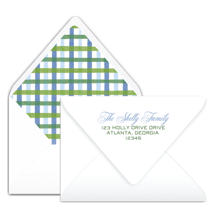 Blue & Green Nutcracker Holiday Card (Landscape)
