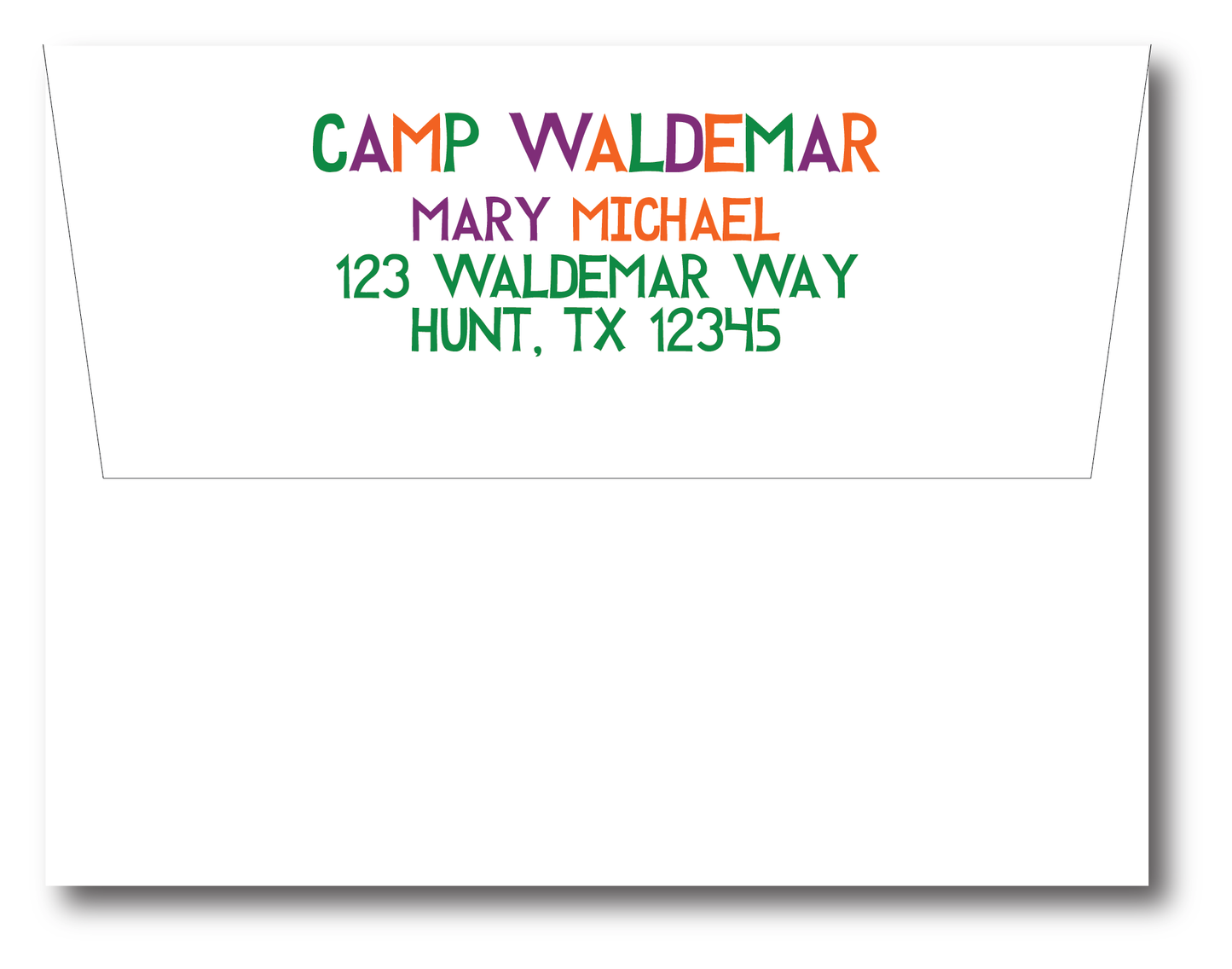 Scallop Frame Camp Stationery Set- Customize Colors