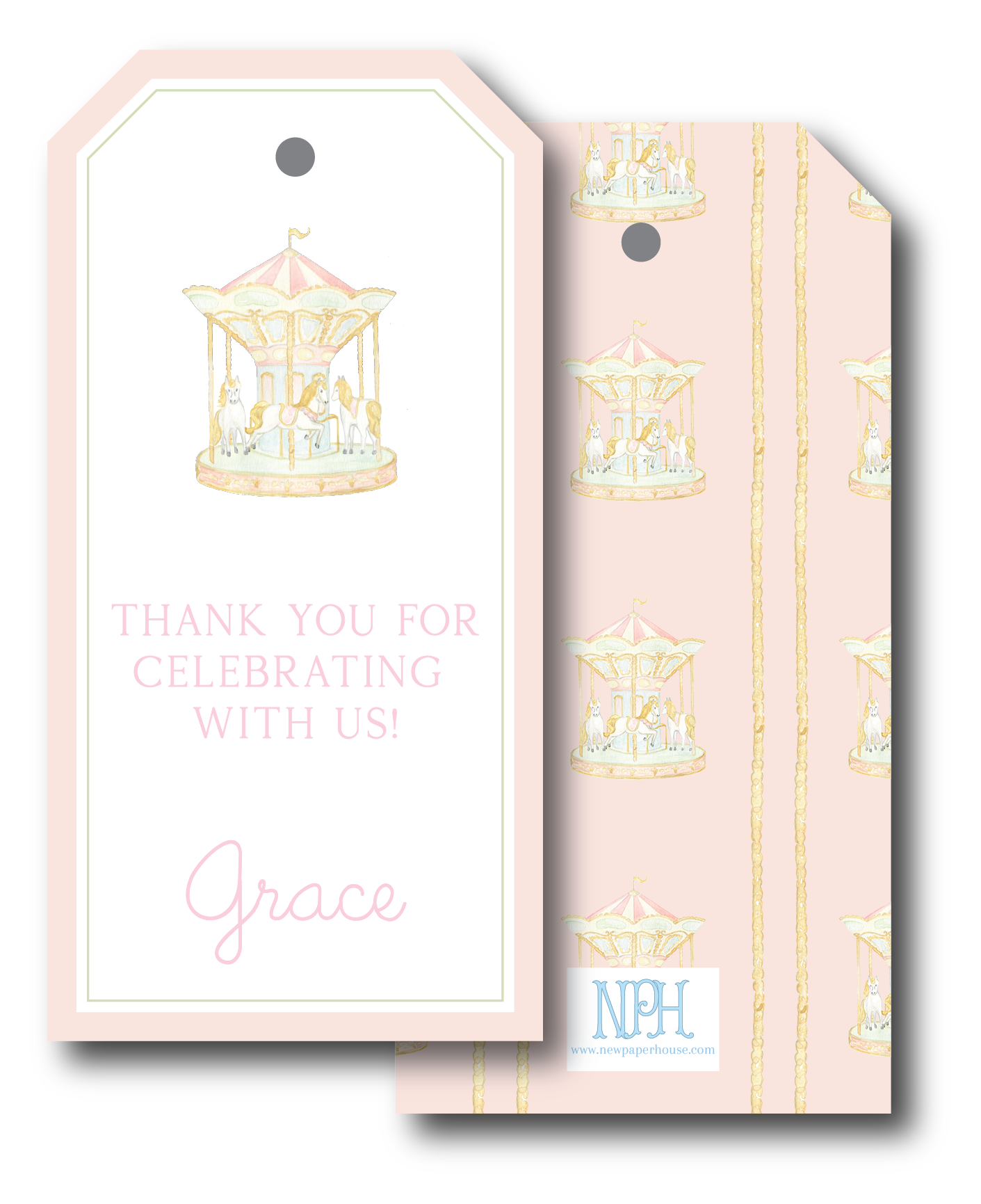 Carousel Birthday Favor Tag