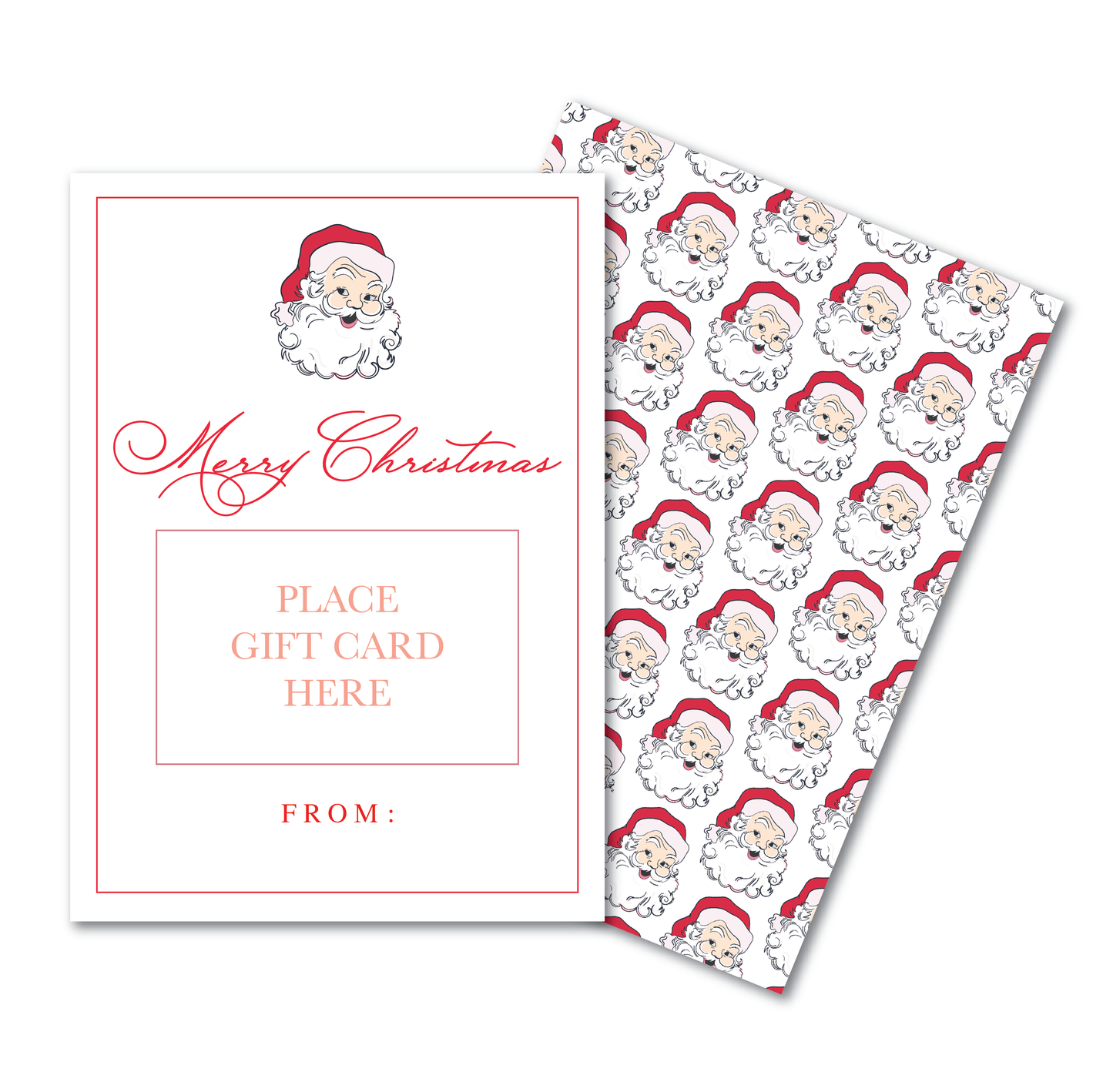 Santa Holiday Gift Card Holder with Envelope