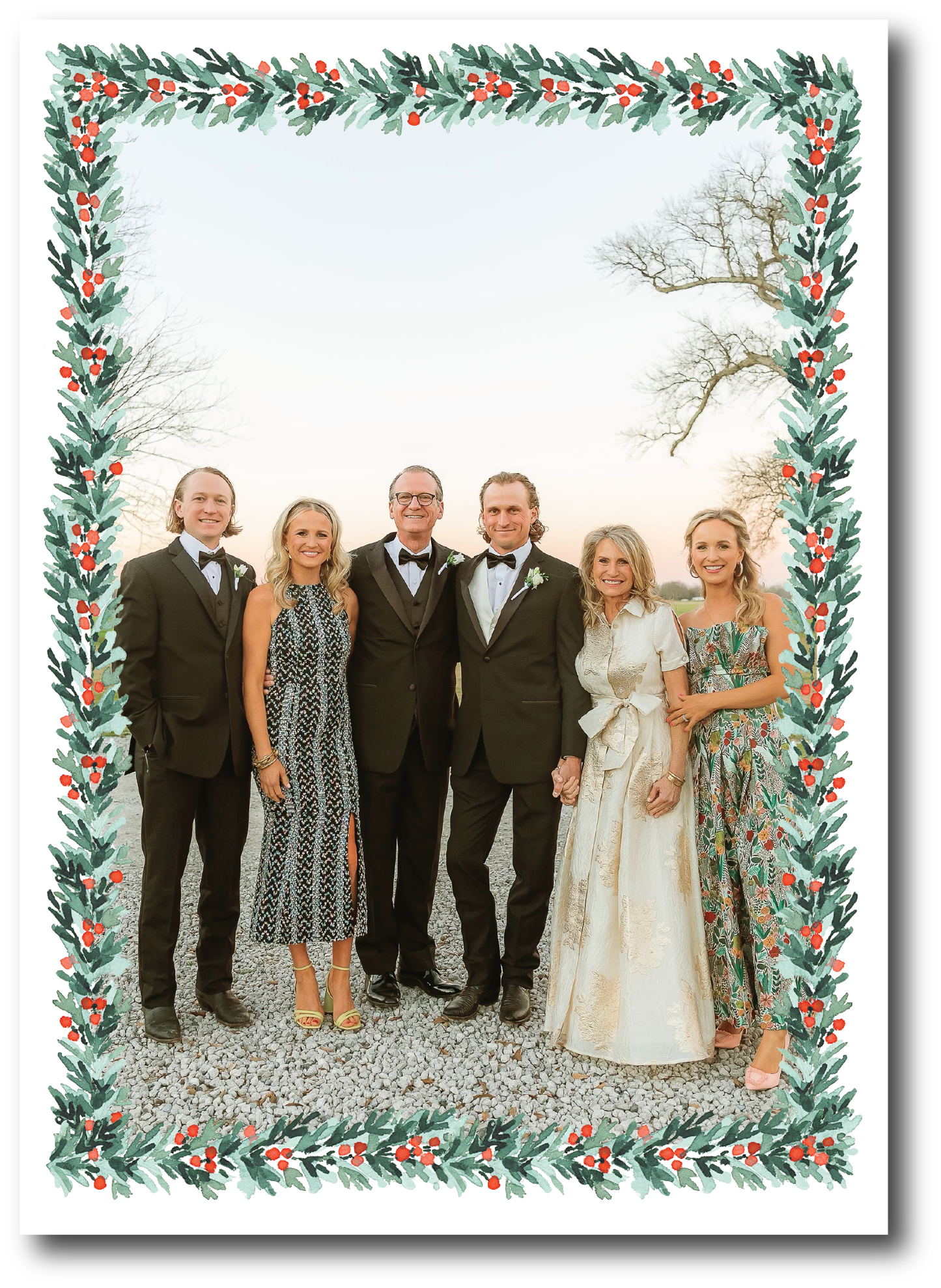 Holly & Berries Holiday Card