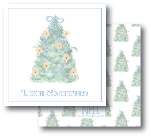Tree Blue Ribbon Enclosure Cards