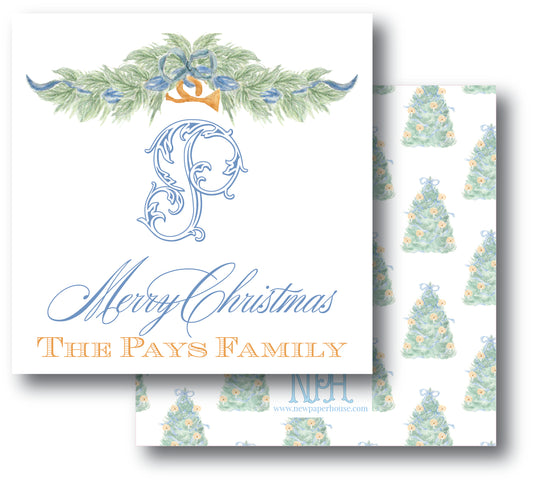 Blue Garland Enclosure Card