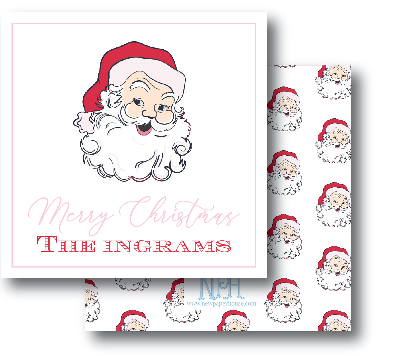 Red Santa Enclosure Cards