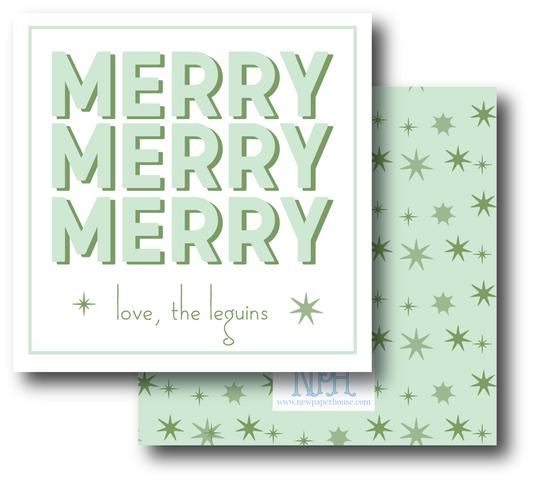 Merry Merry Merry Enclosure Card
