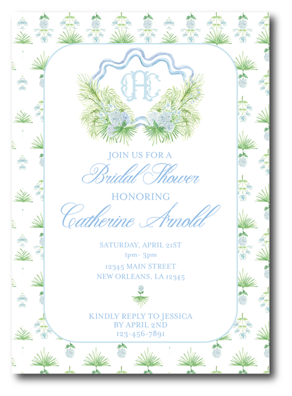 Coastal Elegance Bridal Shower Invitation
