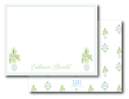 Watercolor Palms Stationery Set