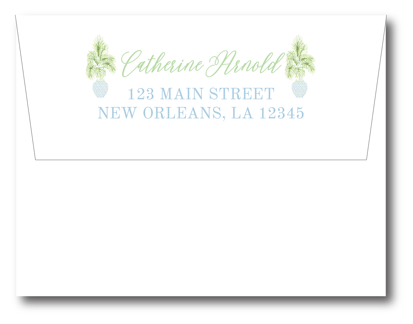 Watercolor Palms Stationery Set