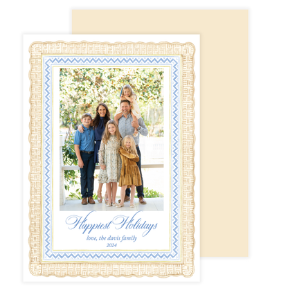 Coastal Holiday Rattan Card