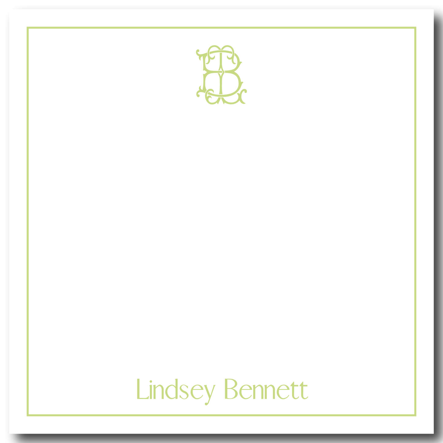 Couture Monogram Notepad- Customize Color