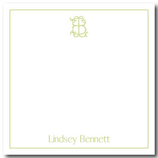 Couture Monogram Notepad- Customize Color