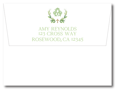 Cross Wreath Stationery Set