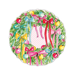 Happy Bow Wreath Posh Die-Cut Placemat