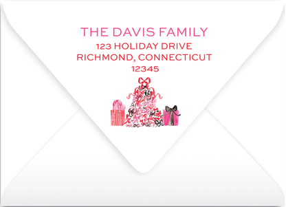 Pink & Red Falala Holiday Card