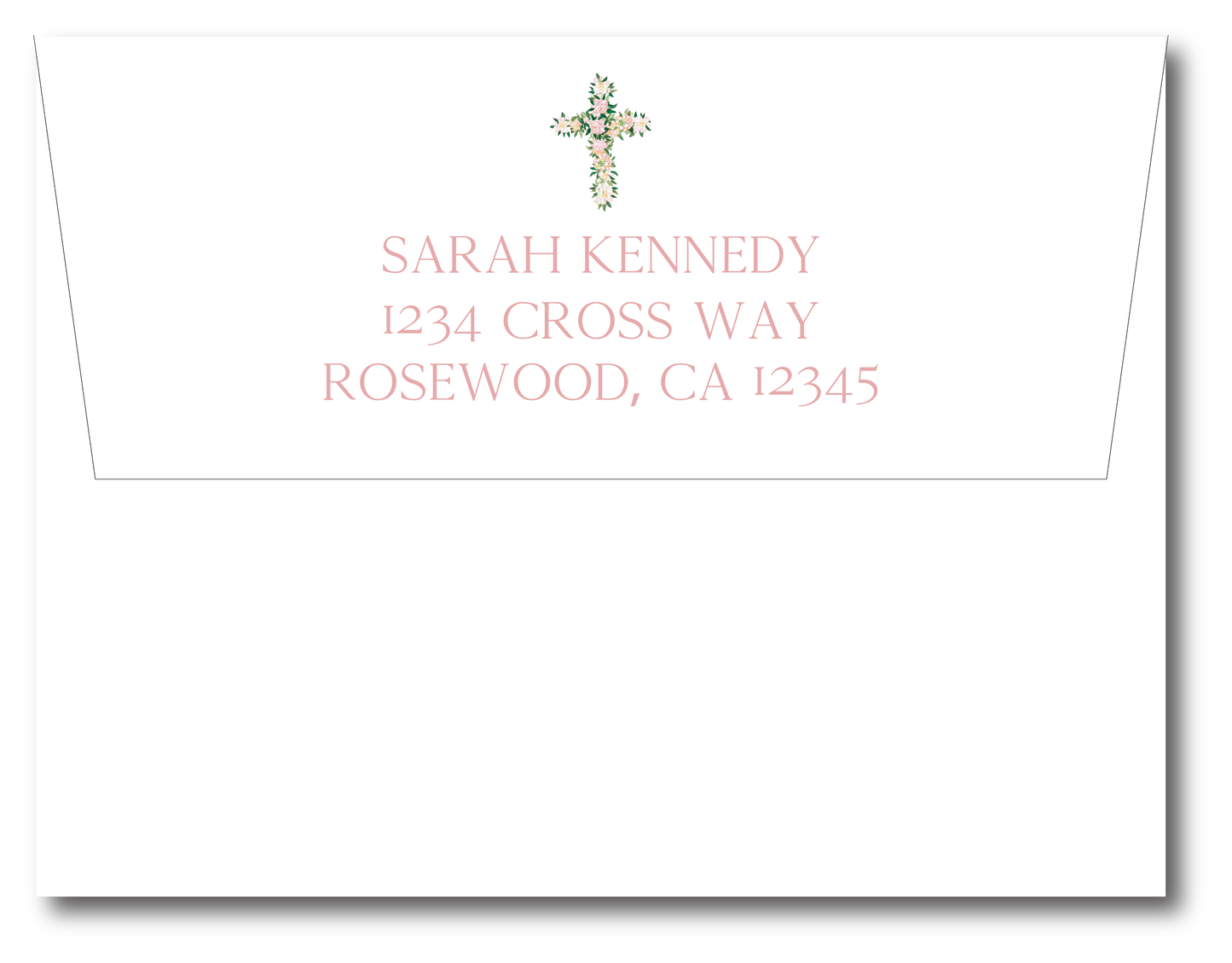 Floral Cross Stationery Set