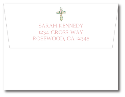 Floral Cross Stationery Set