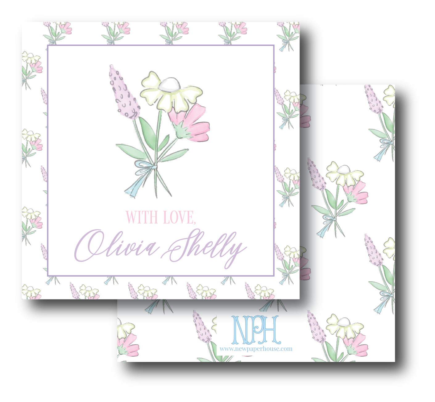 Flower Bouquet Enclosure Card