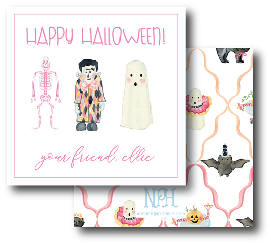 Monsters, Ghosts & Skeletons Pink Enclosure Card